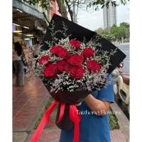 ราคา ส่งด่วน กทม ปริมณฑล ช่อดอกกุหลาบสีแดง 10 ดอก กุหลาบแดงสด ช่อดอกไม้สด ช่อดอกไม้แสดงความยินดี (48810681913)