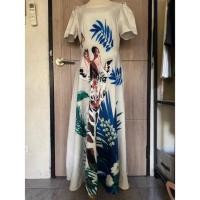 ราคา เดรสยาวสีขาว มีลาย มือสอง (55104076410)