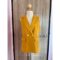 ราคา เสื้อแขนกุดสีเหลืองมัสตาร์ด ซับในทั้งตัว ป้าย Valley girl ไซส์ L (55061050978)