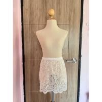 ราคา กระโปรงลูกไม้ เอวยาวยืด ใส่กันโป๊ (47209660948)