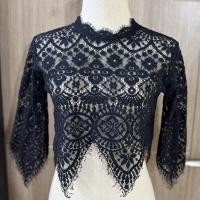 ราคา เสื้อคลุมลูกไม้ สีดำ (46309563865)