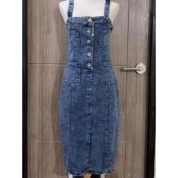 ราคา เดรสยีนส์ ผ้ายืด กระดุมหน้า (43728800549)