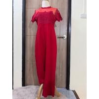 ราคา จั๊มสูทสีแดง ดีเทลลูกไม้ (55005690386)