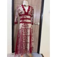 ราคา เดรส ลูกไม้สีแดง ไซซ์L (44078390703)