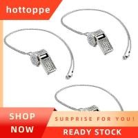 ราคา hottoppeสไตล์สร้อยคอเงิน ประณีต Encrusted นกหวีดผู้ตัดสิน นกหวีด Rhinestone น่ารัก นกหวีดโลหะ (57461998284)