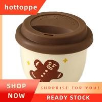 ราคา hottoppe แก้วกาแฟเซรามิคพร้อมฝาปิดซิลิโคน หรูหรา ทนความร้อน กันลื่น ถ้วยชาแบบพกพาสําหรับกลางแจ้งและใช้ B (56361466791)