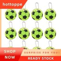 ราคา hottoppe12PCS จี้สะท้อนแสงพวงกุญแจฟุตบอล ความปลอดภัยฟุตบอล Reflector สะท้อนแสงพวงกุญแจสําหรับขี่จักรยานเดินวิ่ง (53611481843)
