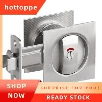 ราคา hottoppePocket Door Lock with Indicator Light Silver Privacy Square Pocket Barn Door Lock ฮาร์ดแวร์ประตูกระเป๋า (51611481938)