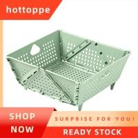 ราคา hottoppeพลาสติก กระชอน ตะกร้าท่อระบายน้ําพับได้พร้อมเท้าพัก ตะแกรงกรองอาหารในครัว ประหยัดพื้นที่ใช้งานง่าย 22 5 X 21 X 10 ซม สีเขียว (51511487707)