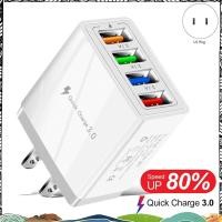 ราคา Super 4 USB Fast Charging Adapter พร้อมไฟ LED Fast Charge Charger 5V3A Charger Type C QC3 0 Fast Charge Adapter ปลั๊ก US (28324373236)