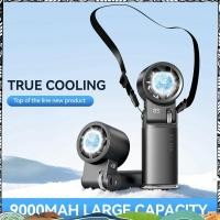 ราคา Super High Speed 9000mAh Semiconductor Refrigeration Mini Handheld Fan Turbine Strong พัดลมไฟฟ้าคอ Ice Pack พัดลมระบายความร้อน A (52160973135)