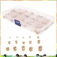 ราคา 400 ชิ้นเกลียวแทรก M2 M2 5 M3 M5 M6 ด้าย Knurled Nuts Assortment ชุดความร้อนชุดใส่สําหรับพลาสติก 3D การพิมพ์ (56859368144)