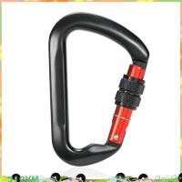 ราคา Auto Lock D Shaped Carabiner 30kN Heavy Duty Rock Climbing Screwgate หรือ Twistlock Carabiner RockLock Design สีดํา (51260977313)
