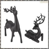 ราคา ตุ๊กตาเรซิ่นรูปปั้นกวาง reindeer ชุด 2 ชิ้น เพื่อการตกแต่งบ้าน ห้องนั่งเล่น และตู้ไวน์ (44224154272)
