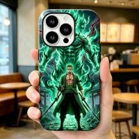 ราคา One Piece Zoro 2 in 1 ฟิล์มเคสโทรศัพท์แม่เหล็กสําหรับ iPhone 17 Pro Max Air 16 Pro Max 15 Pro Max โทรศัพท์ปกหลังสําหรับ iPhone 12 13 14 Pro Max กลับ Shell (50960455026)
