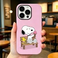 ราคา น่ารัก Snoopy 2 in 1 ฟิล์มเคสโทรศัพท์แม่เหล็กสําหรับ iPhone 17 Pro Max Air 16 Pro Max 15 Pro Max โทรศัพท์ฝาหลังสําหรับ iPhone 12 13 14 Pro Max Back Shell (46160526086)