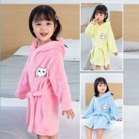 ราคา เสื้อคลุมอาบน้ำเด็ก เด็กเสื้อคลุมอาบน้ําสักหลาด ชุดบ้าน การ์ตูน ชุดนอน ยูกาตะ 3 8 ปี (22964290810)