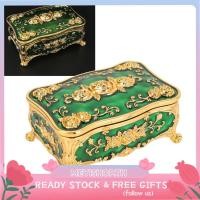 ราคา Meyishop Meyishop Pssopp กล่องอัญมณีวินเทจประณีตโลหะผสมสังกะสี Trinket Organizer ดอกไม้รูปแบบสำหรับงานแต่งงานคริสต์มาสวันเกิด 11 ซม (50911498968)