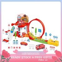 ราคา meyishop Ejection Track Car Toy ที่น่าตื่นเต้น DIY ประกอบพร้อมที่จอดรถสำหรับเด็ก (53161397489)