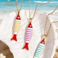 ราคา TMz1496สร้อยคอปลาหลากสี ออกแบบน่ารักสแตนเลสแถบปลาเสน่ห์จี้ เครื่องประดับงบชุบทองเคลือบน้ําหนักเบาอวัยวะทะเลเครื่องประดับผู้หญิง (52310265884)