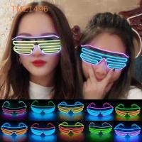 ราคา TMZ1496 แว่นตาเรืองแสง LED แว่นตานีออนไร้สายสีคู่ อุปกรณ์เทศกาลแว่นตาเรืองแสงสีสันสดใสเรืองแสงสุดเท่แฟชั่น (46061041573)