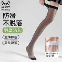 ราคา ถุงน่องแมวครึ่ง Over the Knee สไตล์กันลื่น ต้านการยักย้าย ทำจากผ้าไหมสีดำ สวมใส่ง่ายตลอดทั้งปี (53807143454)