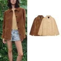 ราคา ZARA ฤดูกาลใหม่ แจ็คเก็ตหนังนิ่ม แขนยาวปกกระดุมแถวเดียว สำหรับผู้หญิง รหัส 2969061 (44467869575)