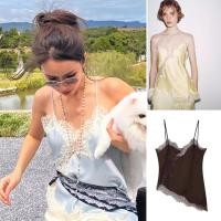 ราคา ZARA ฤดูร้อน กระโปรงไม่สมmetrical hem ลายลูกไม้ สไตล์ V neck ผ้าไหมซาตินเนื้อนุ่ม (42418812358)