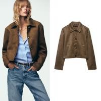 ราคา แจ็กเก็ตสั้นทรงโค้ต ZARA ฤดูใบไม้ร่วง ปี 2025 วัสดุเหมือนหนังแกะ (40767541238)