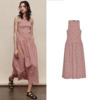 ราคา Zara ฤดูร้อนสไตล์ใหม่ผู้หญิงยืด VICHY ลายสก๊อตแขนกุดสไตล์ยาว3067329 (29228417299)
