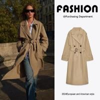 ราคา ZARA Double Cardigan Windbreaker สำหรับฤดูใบไม้ร่วง แบบสวมoversized กับเข็มขัดยาว (29142215110)