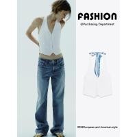 ราคา ZARA ฤดูร้อนปี 2025 Halter Top คอผ้าพันคอ สไตล์เสื้อกั๊ก สำหรับผู้หญิง (26188845294)
