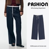 ราคา กางเกงลำลองขากว้างจากZARA ดีไซน์เรียบหรู สไตล์Slim fit สำหรับฤดูใบไม้ร่วง (40318305004)