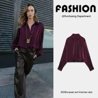 ราคา เสื้อสตรีแขนยาวทรงบอลลูน ทำจากผ้าไหม (46803887243)