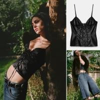 ราคา ZARA 2025 แฟชันใหม่ในต้นฤดูใบไม้ร่วง แซมท้อปคุณภาพดี โบว์และประดับหัวใจที่คอน่ารัก ทำจากหนังเทียม (47051085904)