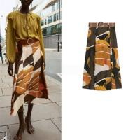ราคา ZARA กระโปรง A line ฤดูใบไม้ร่วง 2025 พิมพ์ลาย ทรงเอ กระโปรงยาวปานกลาง (41217403656)