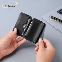ราคา ที่ใส่นามบัตร TECHWONG กระเป๋าใส่เหรียญขนาดเล็กแบบปิดเอง กระเป๋าสตางค์ Buckel แม่เหล็กแบบพับได้น้ําหนักเบาพิเศษ (55909119995)