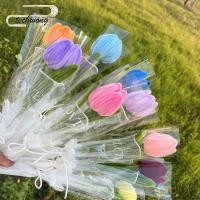 ราคา TECHWONG ถักดอกไม้ Rose Tulips 30 ซม ถัก Tulip Bouquet โรแมนติก Handmade ดอกไม้ประดิษฐ์งานแต่งงาน Decor (55459598632)