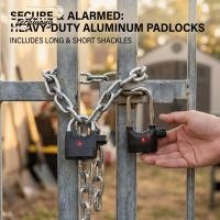 ราคา TECHWONG กุญแจเตือนไซเรน ป้องกันการโจรกรรม 110dB Alloy Alarm Lock แบบพกพา Heavy Duty Rust Proof High Security กุญแจรั้ว (55311744402)