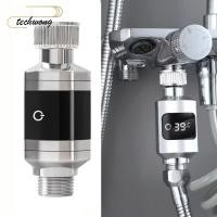 ราคา TECHWONG Faucet Water Temperature Gauge LED Digital Display Real Time Shower Temperature Temperature Tester Precision Waterproof Self Powered Smart Water Temperature Tester (57258606057)