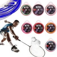 ราคา TECHWONG สายไม้แบดมินตัน หลากสี Dia 0 7 มม แบดมินตัน Racquet Wire การฝึกอบรมคุณภาพสูง N70 Racquet Stringing (56709036198)