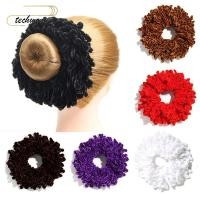 ราคา TECHWONG เชือกผมกํามะหยี่ ยืดหยุ่นสีบริสุทธิ์ผู้ถือผมหางม้า มุสลิม Headwear อุปกรณ์เสริม Ties Pony Tail Hairband (55659036399)