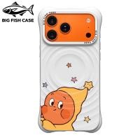 ราคา เคสไอโฟน ซิลิโคนสีขาว แม่เหล็ก ลายตัวการ์ตูนหน้าแก้มสีส้มหมวกปลายดาว ดาวหลายสี ขอบคลื่นกันกระแทก สำหรับ iphone17 16 15 1 (54861731560)