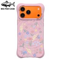 ราคา เคสไอโฟน ซิลิโคนสีชมพู แม่เหล็ก ลายดอกไม้สไตล์วาดรูปพาสเทล มุมหนา กันกระแทก สำหรับ iPhone 17 16 15 14 13 12 11 Pro Max P (44961407157)