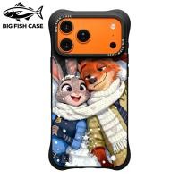 ราคา เคสไอโฟน ซิลิโคนสีดำ แม่เหล็ก ลายจูดี้และนิคจาก Zootopia สไตล์ฤดูหนาว มุมหนา กันกระแทก สำหรับ iPhone 17 16 15 14 13 12 (49561431274)