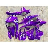 ราคา 15ชิ้นชุดสีเวฟ110iนิว ม่วงมุก WAVE110I NEW ปี2013 2018 พร้อมแปะลายสติ๊กเกอร์ (19105931716)