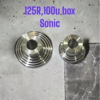 ราคา Sonic บู๊ชล้อหน้าเวฟ125R มิเนียม เวฟ100S งานCNC บู๊ชแกนล้อหน้าเวฟ125หัวเหลม บูชแกนล้อหน้าเวฟ125R หน้าเวฟ100 ยูบ๊อก (56158200917)