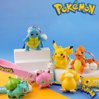 ราคา Pokemon Action Figure Pikachu Psyduck Charmander Snorlax Squirtle Bag Keyring จี้ของขวัญวันเกิดอะนิเมะ Llaveros พวงกุญแจ (29254101047)