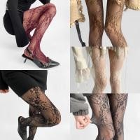 ราคา ถุงน่องตาข่ายสไตล์เซ็กซี่ ลายลูกไม้และดอกไม้ ต้นขาสูง สไตล์ Gothic นำเข้าจากญี่ปุ่น (44480002968)