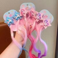 ราคา 2 ชิ้น เซ็ตเด็กยูนิคอร์นผมปลอม Twist Braid กิ๊บติดผมที่มีสีสัน Hairpins อุปกรณ์เสริมผมเด็กผู้หญิง Hairclip Barrettes (40655472233)
